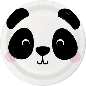 Bulk Pack of 24 Animal Faces Panda Paper Dessert Plate