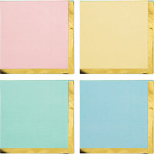 Bulk Pack of 32 Pastel Celebrations Beverage Napkins