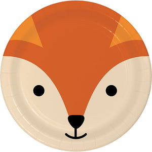 Bulk Pack of 16 Animal Faces Fox Dinner Plate