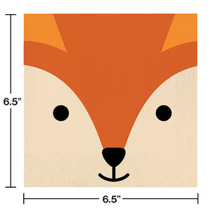 Bulk Pack of 32 Animal Faces Fox Luncheon Napkin