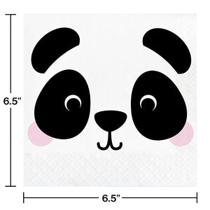 Bulk Pack of 32 Animal Faces Panda Luncheon Napkin