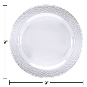 120ct Bulk Clear Pebble Plastic Dinner Plates