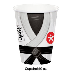 Bulk Pack of 16 Karate Party Hot/Cold Cups 9Oz