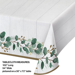 Bulk Pack of 2 Eucalyptus Greens Paper Tablecover 54" X 102"