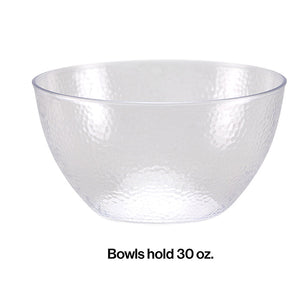 Bulk Pack of 2 Clear Pebble 30 Oz Bowl