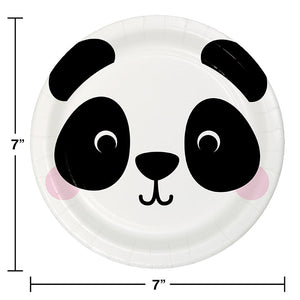 Bulk Pack of 24 Animal Faces Panda Paper Dessert Plate