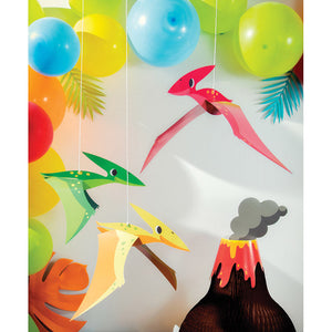 Bulk Pack of 6 Boy Dino Party Hanging Cutouts 3D