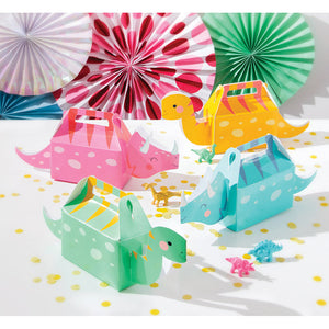 Bulk Pack of 8 Girl Dino Party Treat Box 3D