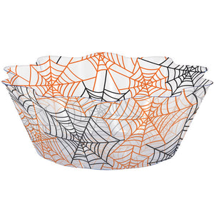 Bulk Pack of 2 Spiderwebs 8" Fluted Plastic Bowl