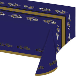 Bulk Pack of 2 Baltimore Ravens Plastic Table Cover, 54" X 102"