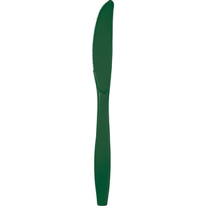 Bulk Pack of 48 Hunter Green Plastic Knives