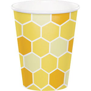 Bulk Pack of 16 Bumblebee Baby Hot/Cold Paper Cups 9 Oz