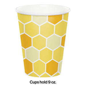 Bulk Pack of 16 Bumblebee Baby Hot/Cold Paper Cups 9 Oz