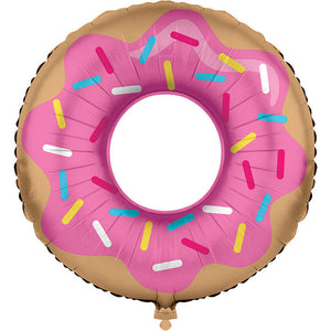 Bulk Pack of 2 Donut Time Metallic Balloon 30"