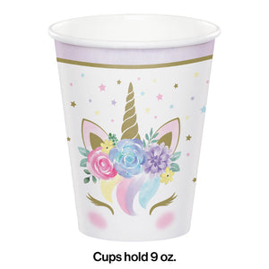 Bulk Pack of 16 Unicorn Baby Shower Paper Cups