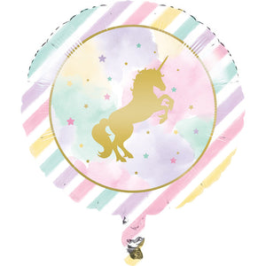 Bulk Pack of 2 Unicorn Sparkle Metallic Balloon 18"