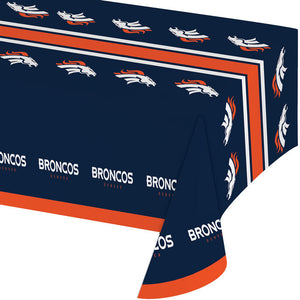 Bulk Pack of 2 Denver Broncos Plastic Table Cover, 54" X 102"