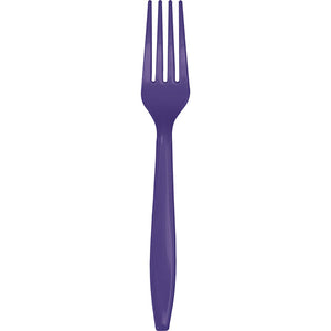 Bulk Pack of 48 Purple Plastic Forks