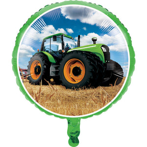 Bulk Pack of 2 Tractor Time Metallic Balloon 18"