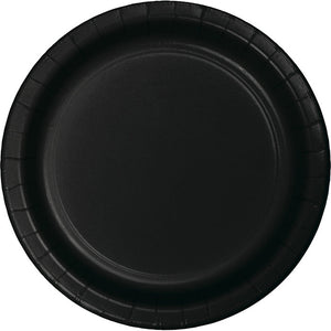 Bulk Pack of 24 Black Paper Plates