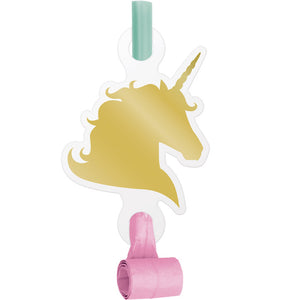 Bulk Pack of 16 Unicorn Sparkle Blowouts W/Med, Foil