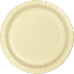 Bulk Pack of 48 Ivory Paper Plates