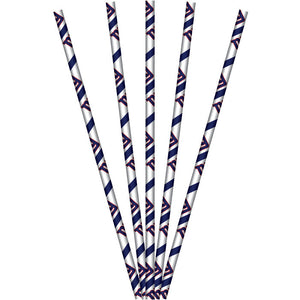 Bulk Pack of 48 New York Giants Paper Straws