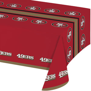 Bulk Pack of 2 San Francisco 49ers Plastic Table Cover, 54" x 102"