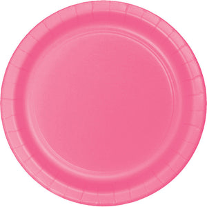 Bulk Pack of 24 Candy Pink Paper Plates