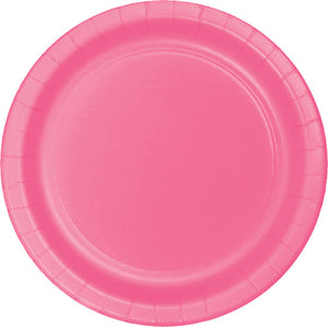 Bulk Pack of 48 Candy Pink Paper Plates