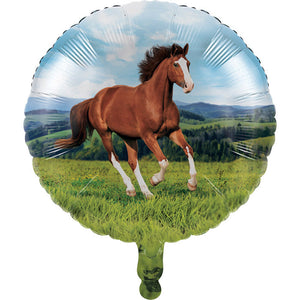 Bulk Pack of 2 Horse & Pony Metallic Balloon 18"