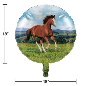 Bulk Pack of 2 Horse & Pony Metallic Balloon 18"