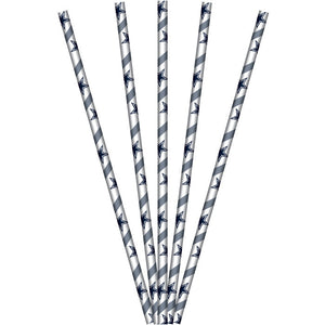 Bulk Pack of 48 Dallas Cowboys Paper Straws