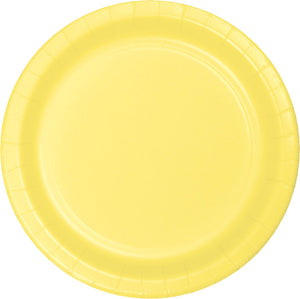 Bulk Pack of 48 Mimosa Yellow Paper Plates