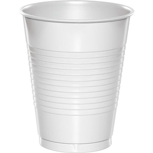 Bulk Pack of 40 White Premium Plastic Cups 16 Oz