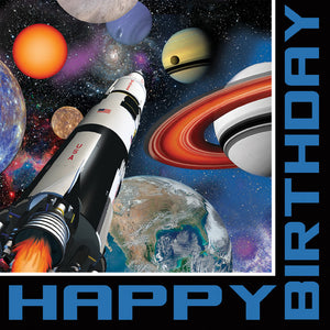 Bulk Pack of 32 Space Blast Birthday Napkins