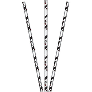 Bulk Pack of 48 Atlanta Falcons Paper Straws