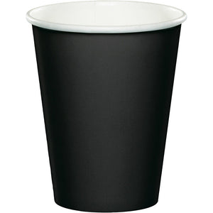 Bulk Pack of 24 Black Velvet Hot/Cold Paper Cups 9 Oz