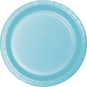 Bulk Pack of 24 Pastel Blue Paper Plates