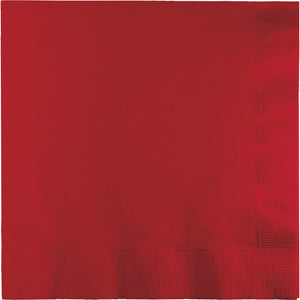 Bulk Pack of 100 Classic Red Luncheon Napkin 2Ply