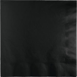 Bulk Pack of 50 Black Velvet Dinner Napkins 3Ply 1/4Fld