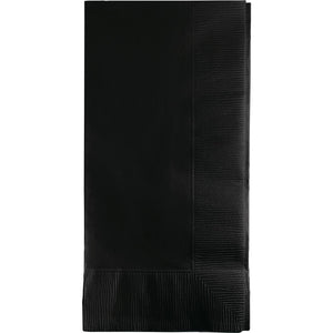 Bulk Pack of 100 Black Velvet Dinner Napkins 2Ply 1/8Fld