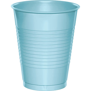 Bulk Pack of 40 Pastel Blue 16 Oz Plastic Cups