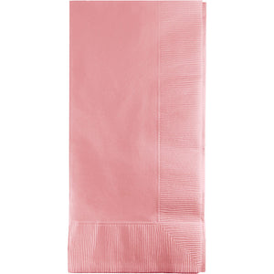 Bulk Pack of 100 Classic Pink Dinner Napkins 2Ply 1/8Fld