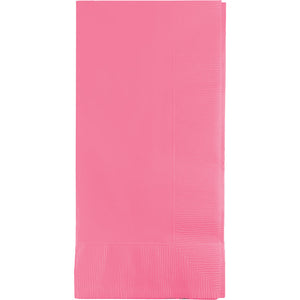 Bulk Pack of 100 Candy Pink Dinner Napkins 2Ply 1/8Fld