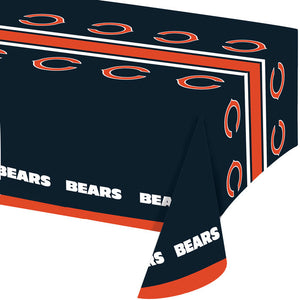 Bulk Pack of 2 Chicago Bears Plastic Table Cover, 54" X 102"