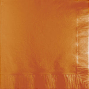 Bulk Pack of 50 Pumpkin Spice Dinner Napkins 3Ply 1/4Fld