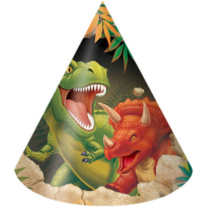 Bulk Pack of 16 Dinosaur Party Hats