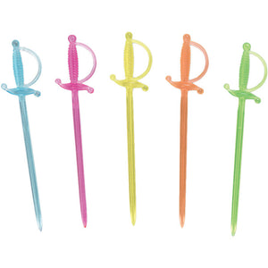 Bulk Pack of 108 Neon Sword Picks