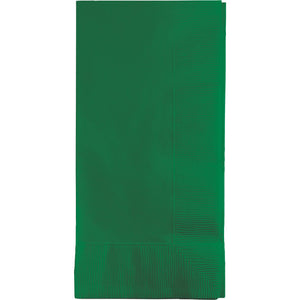 Bulk Pack of 100 Emerald Green Dinner Napkins 2Ply 1/8Fld